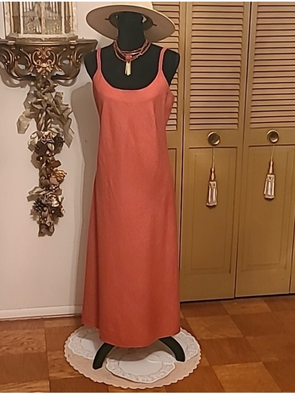 Lennie LYN New York Rust Colored Maxi  Sundress Size: 12
